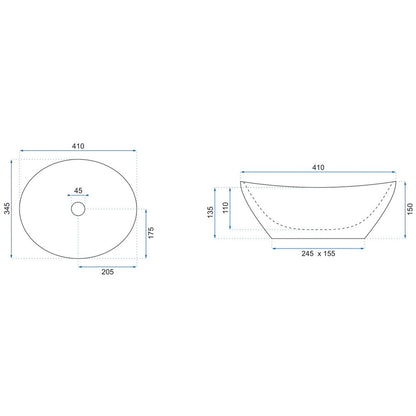 Rea Sofia 41 cm Gold Countertop Sink