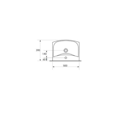 Cersanit Carina 50cm Wall-Mounted Sink