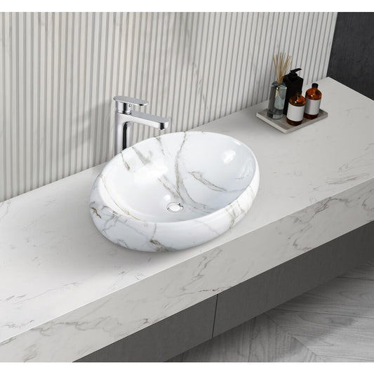 Rune Balder 49 cm Marble Style Countertop Sink