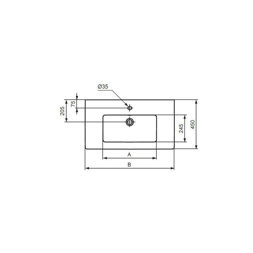 Лавоар на мебели Ideal Standard Tempo 81.5 см