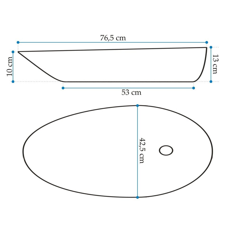 Rea Greta 76.5 cm Countertop Sink