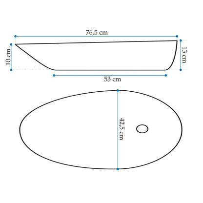 Rea Greta 76.5 cm Countertop Sink