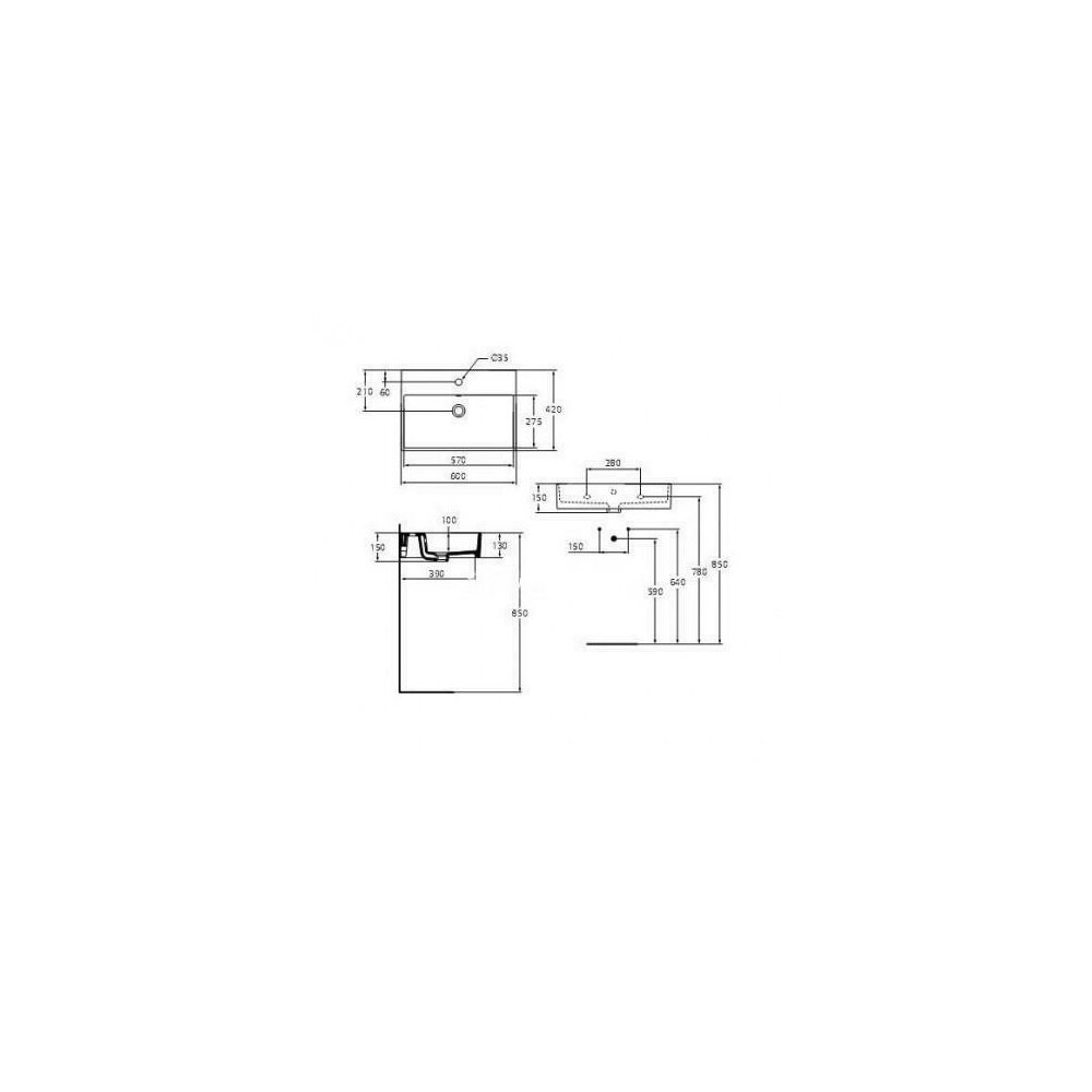 Моноблок мивка Ideal Standard Strada 60x42 см