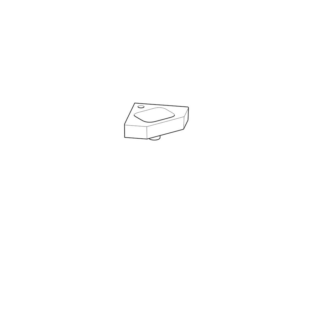 Ъглов умивалник Geberit Icon 46 см