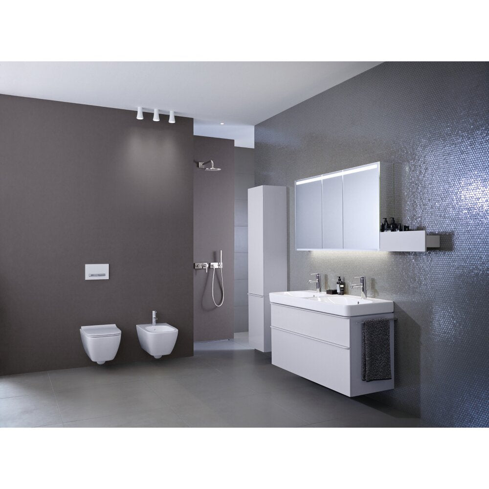 Двойна мивка за мебели Geberit Smyle Square 120 см без отвор за батерия