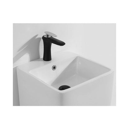 Freestanding Inter Ceramic Square Sink Glossy White 40.5 cm