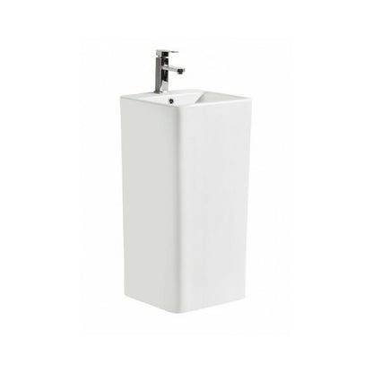 Freestanding Inter Ceramic Square Sink Glossy White 40.5 cm