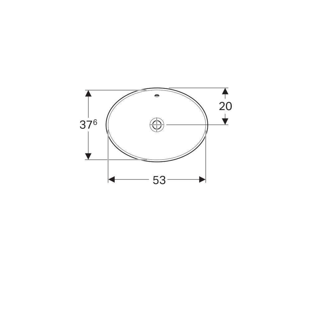 Вградена мивка Geberit Variform 55 см с Oval преливник