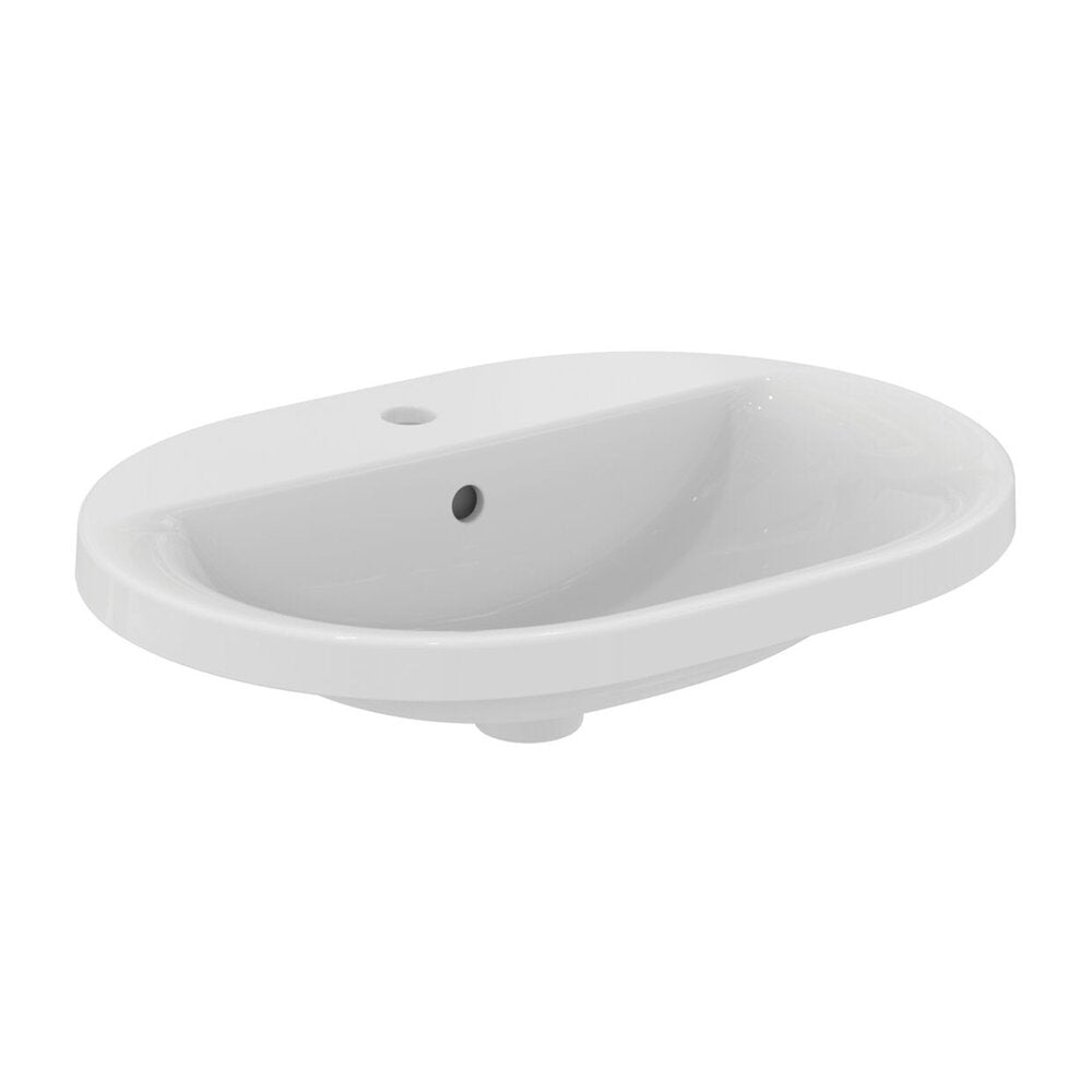 Вградена мивка Ideal Standard Connect 62 cm бяла лъскава