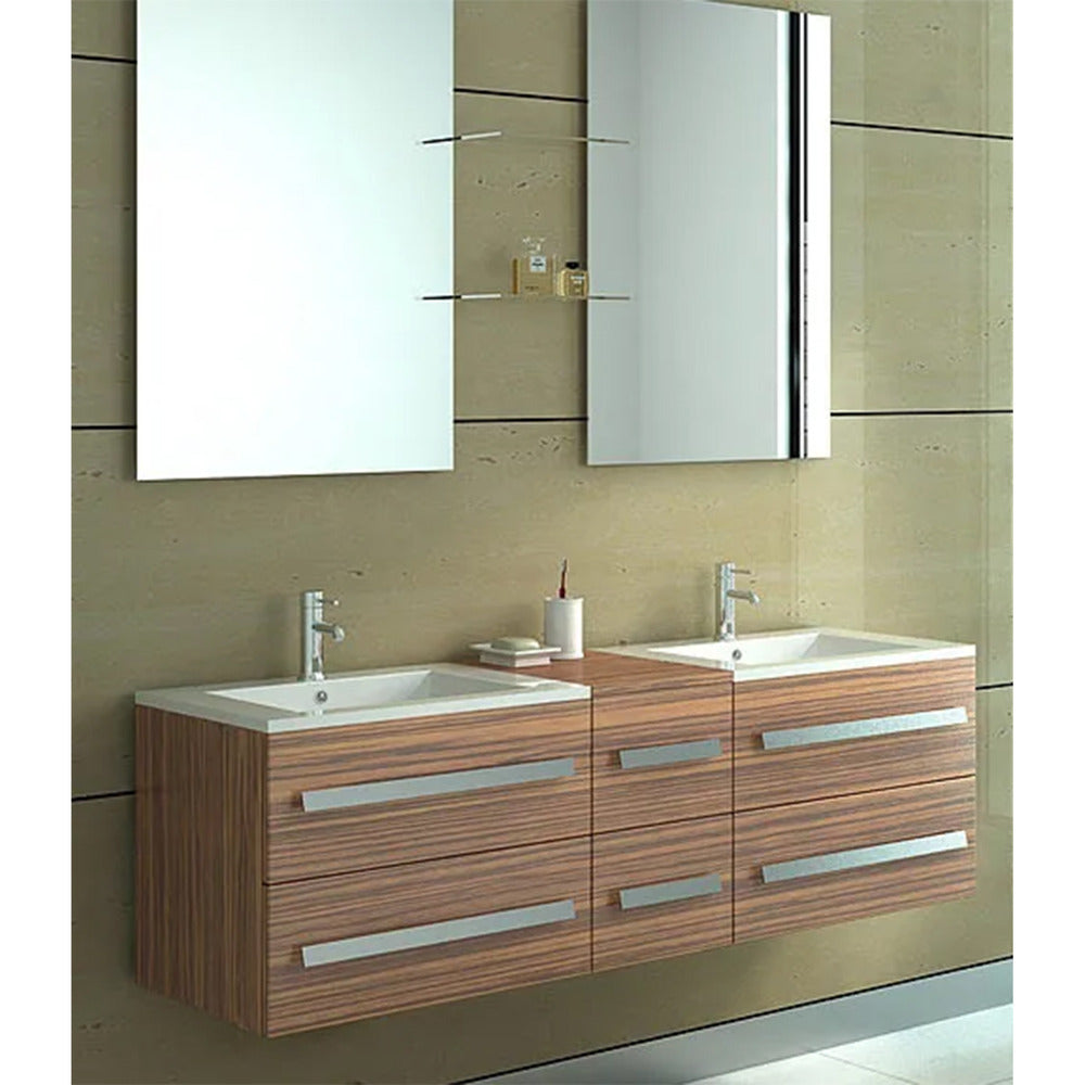 Rea Dafne built-in sink rectangular glossy white finish 72 cm
