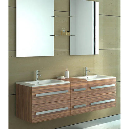 Rea Dafne built-in sink rectangular glossy white finish 72 cm