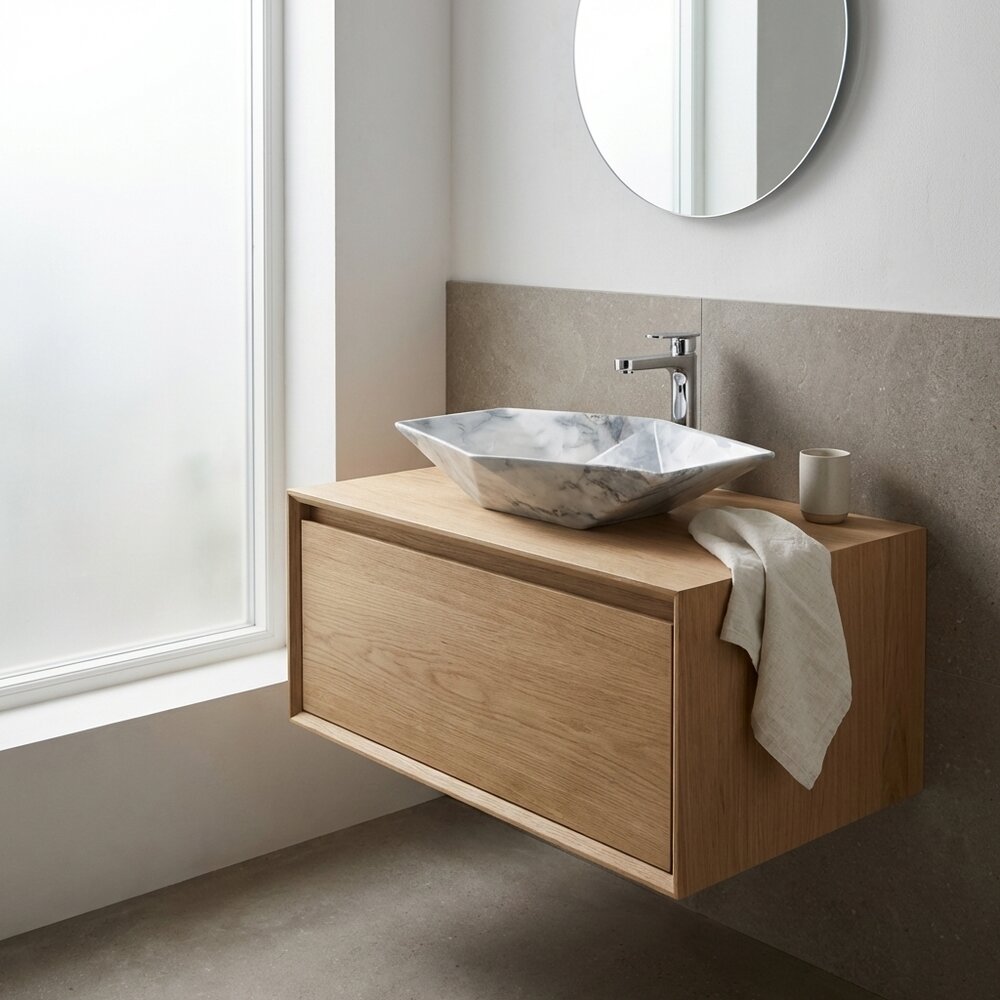 Countertop Sink Granite Style Rune Kari 63.5 cm