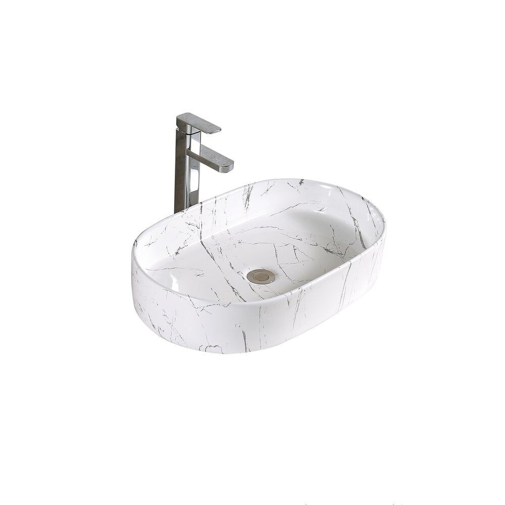 Countertop Sink White/Grey Rune Vidar 60 cm