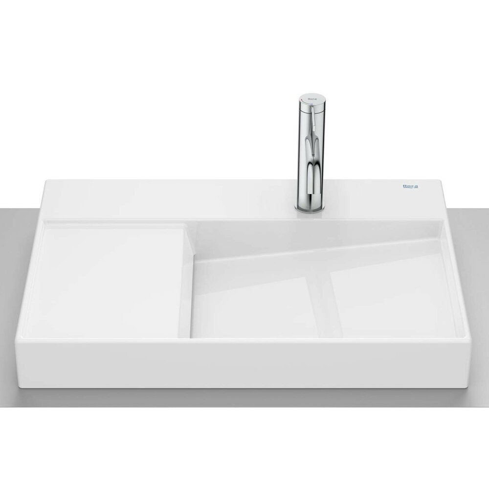 Бял мивка за плот Roca Horizon 60x42 см
