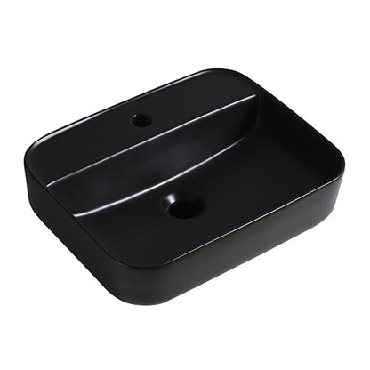 Fluminia Juno Black Countertop Sink 50 cm