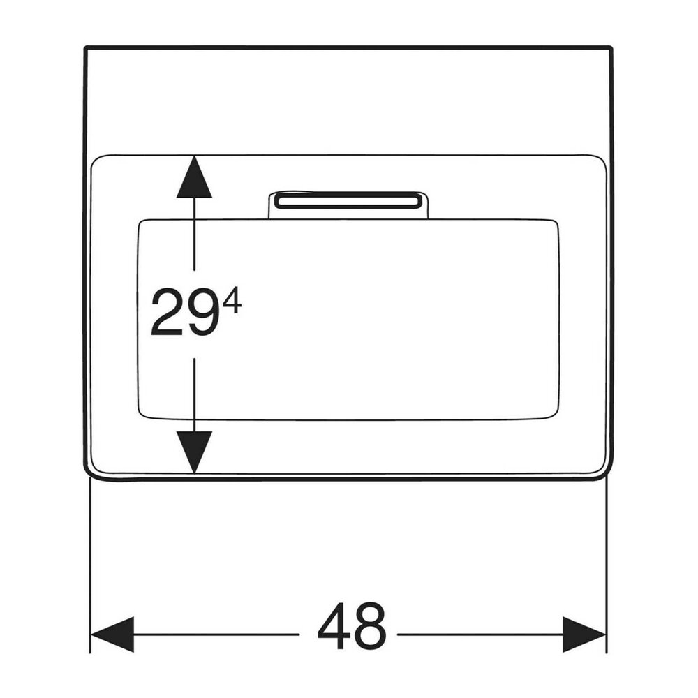 Geberit One 50 cm White Countertop Sink with Special Drain