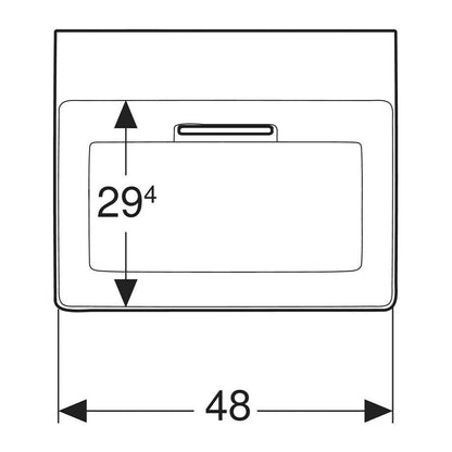 Geberit One 50 cm White Countertop Sink with Special Drain