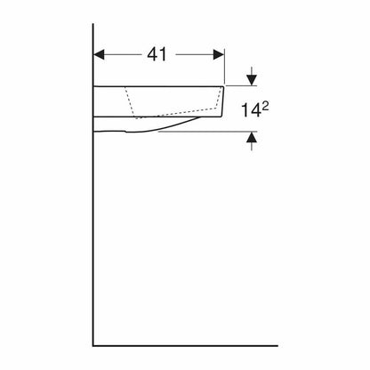 Geberit One 50 cm Matte White Countertop Sink with Special Drain