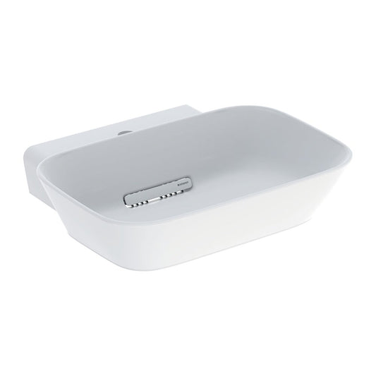Geberit One Countertop Washbasin with Special Drain 50 cm Matte White with Tap Hole