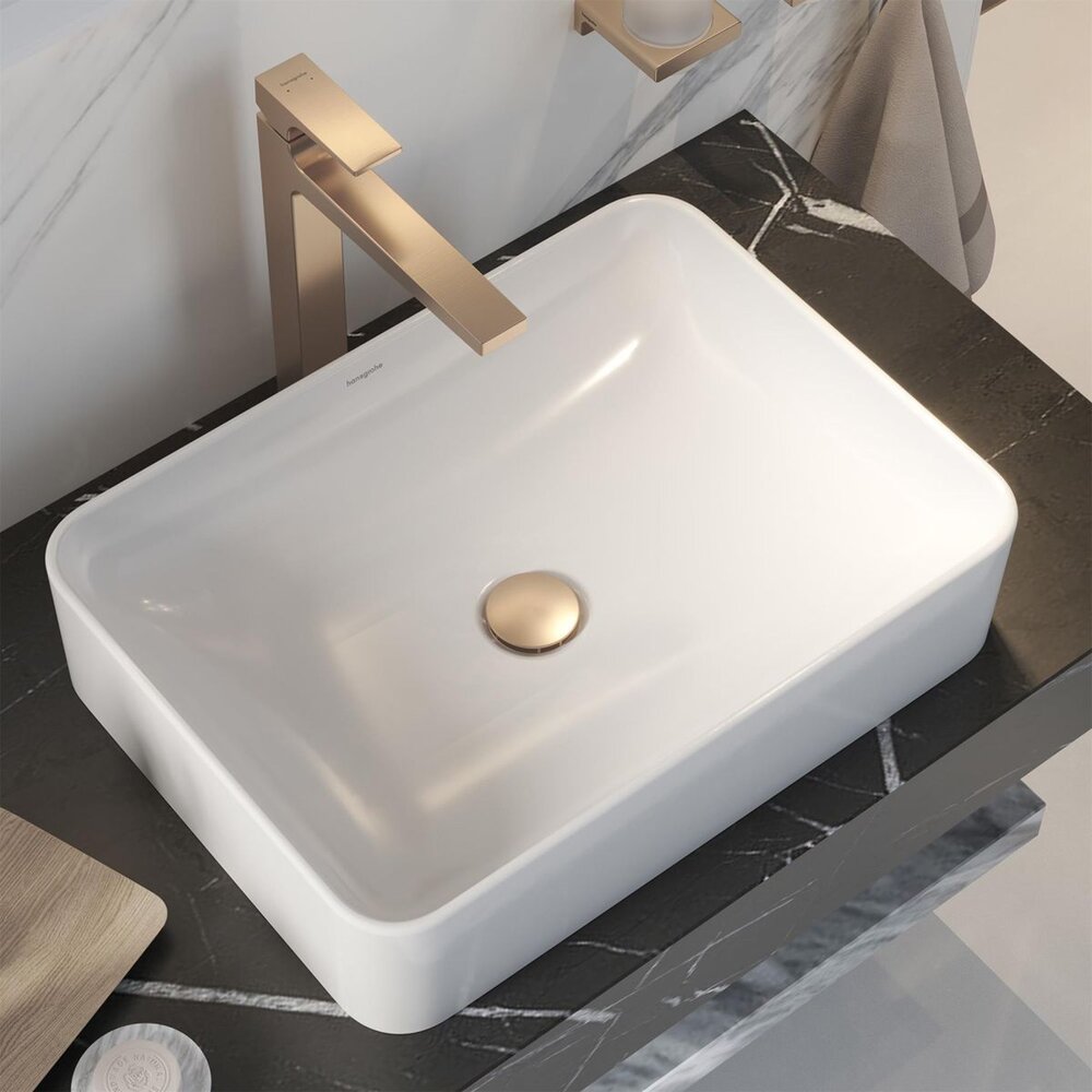 Мивка за плот Hansgrohe Xuniva Q 55x40 cm бял гланц