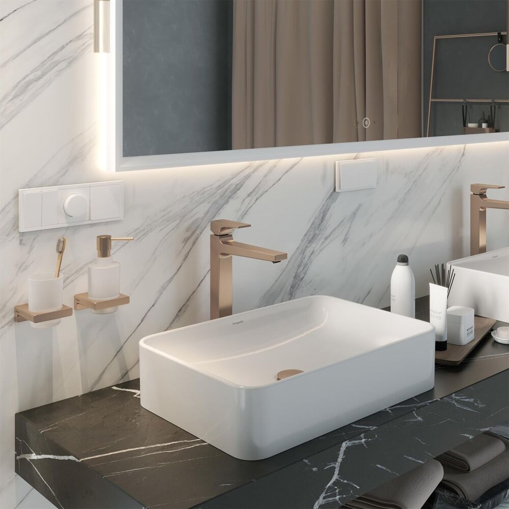Мивка за плот Hansgrohe Xuniva Q 55x40 cm бял гланц
