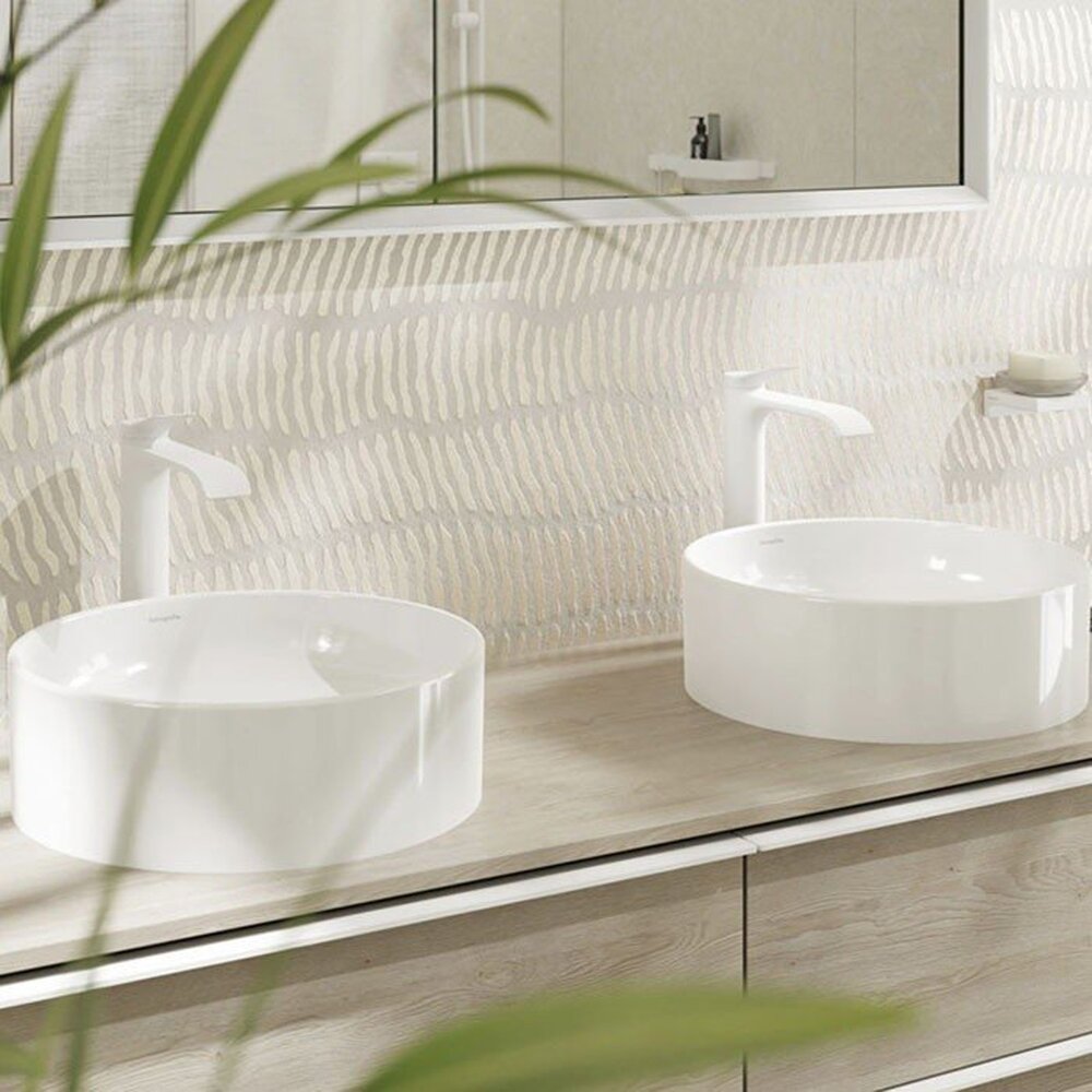 Мивка за плот Hansgrohe Xuniva S кръгла 40 cm бяла лъскава