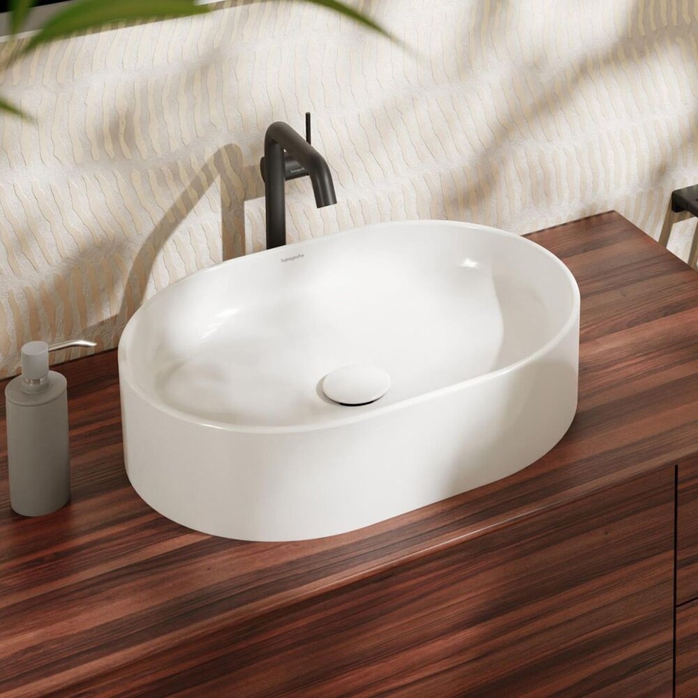 Мивка за плот Hansgrohe Xuniva U 55x40 cm бял гланц