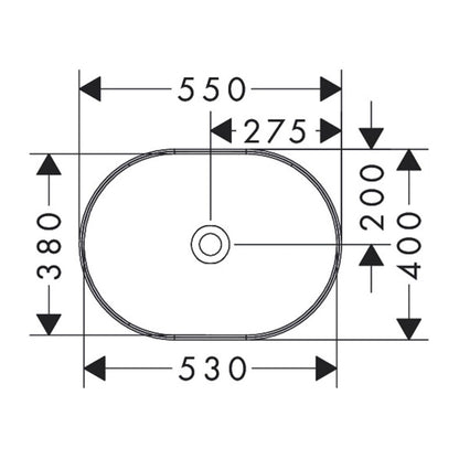Мивка за плот Hansgrohe Xuniva U 55x40 cm бял гланц