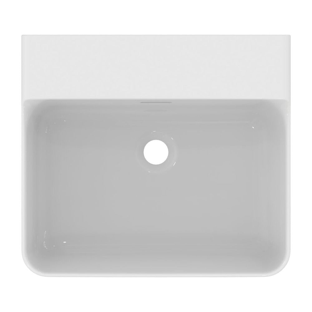 Ideal Standard Atelier Conca Wall-Mounted Sink 50 cm Glossy White with Overflow