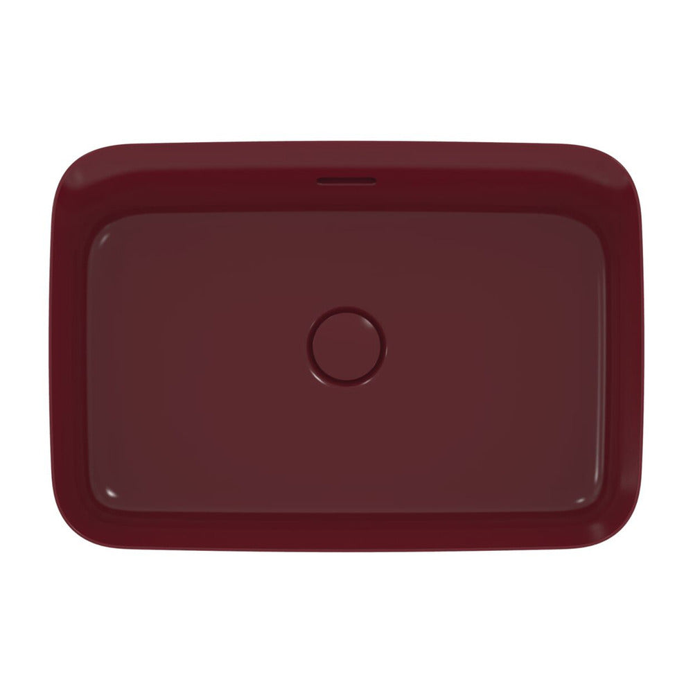 Лавоар за плот Ideal Standard Atelier Ipalyss Pomegranate 55 см червено бордо с преливник