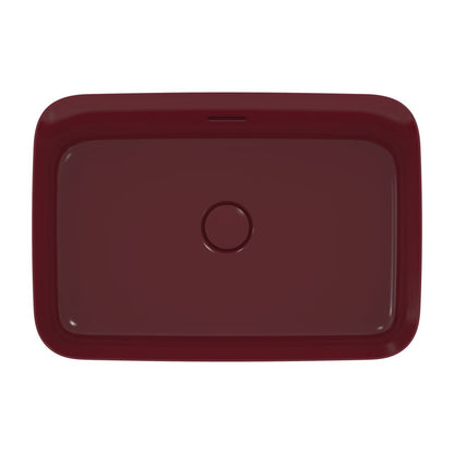 Лавоар за плот Ideal Standard Atelier Ipalyss Pomegranate 55 см червено бордо с преливник