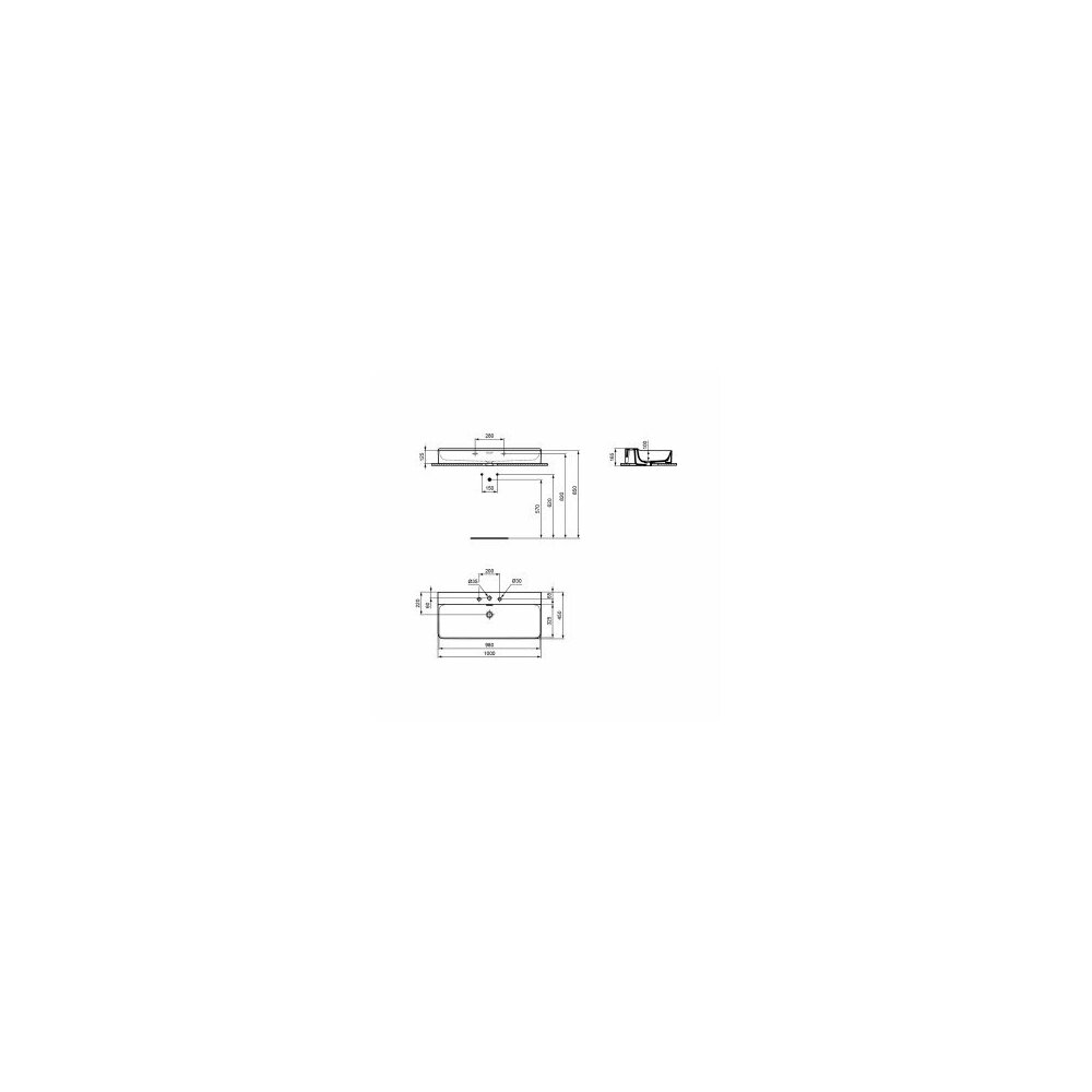 Наклонен умивалник Ideal Standard Conca Ceram 100x45cm