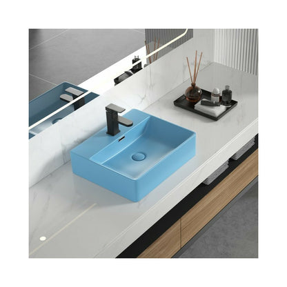 Countertop sink Inter Ceramic Art matte blue 50 cm