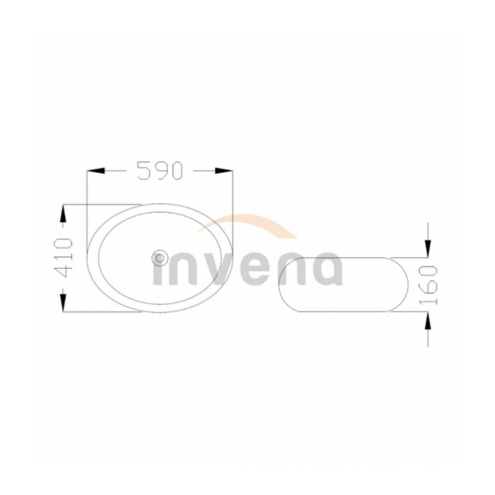 Мивка за плот Invena Fresco 59 см бяла - хром