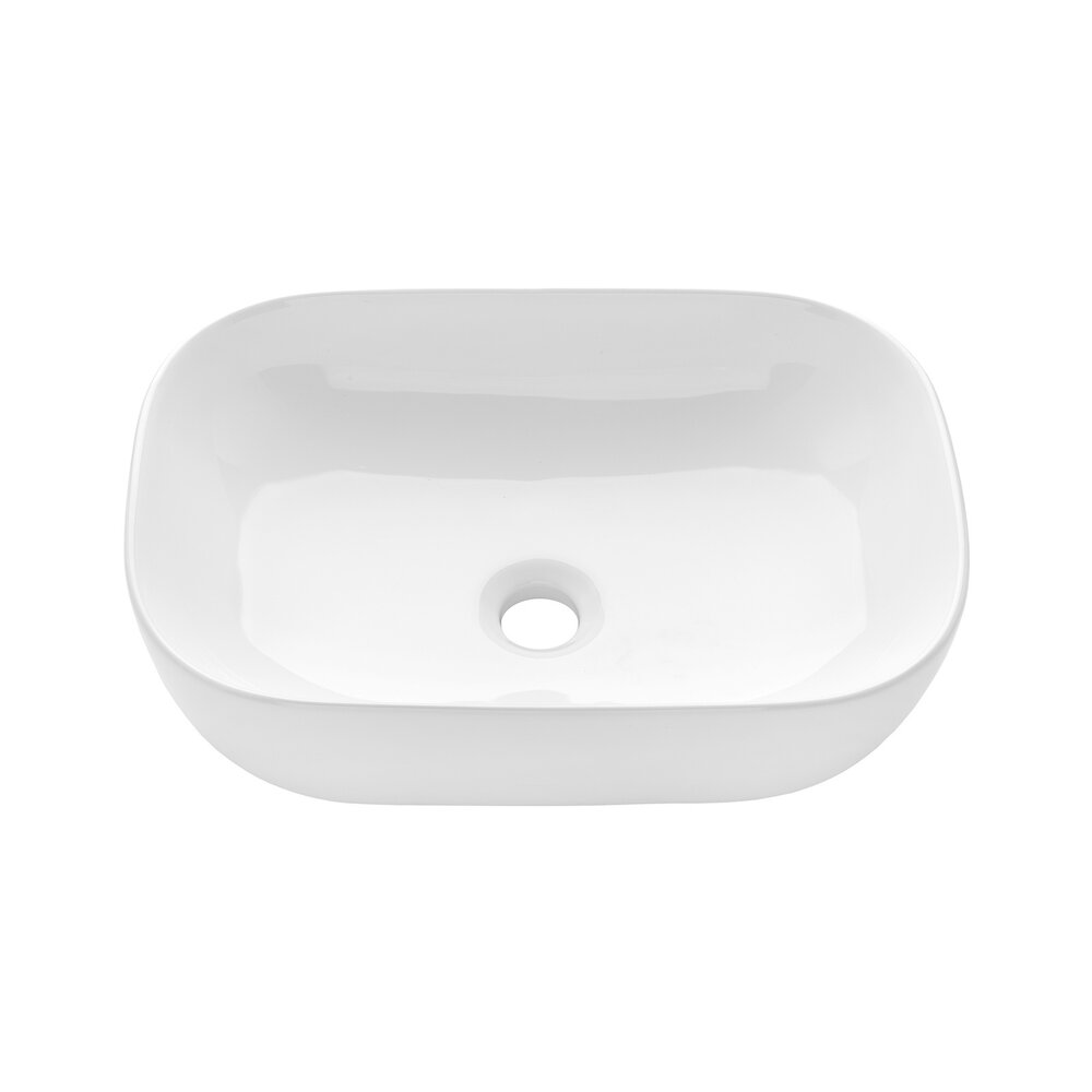 Invena Westa 46 cm White Countertop Sink