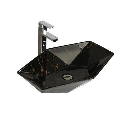 Countertop Sink Black/Gold Rune Kari 63.5 cm