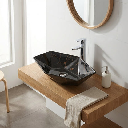 Countertop Sink Black/Gold Rune Kari 63.5 cm