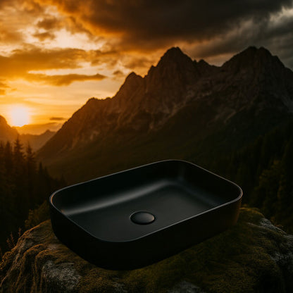 Countertop Sink Matte Black Rune Modi 60 cm