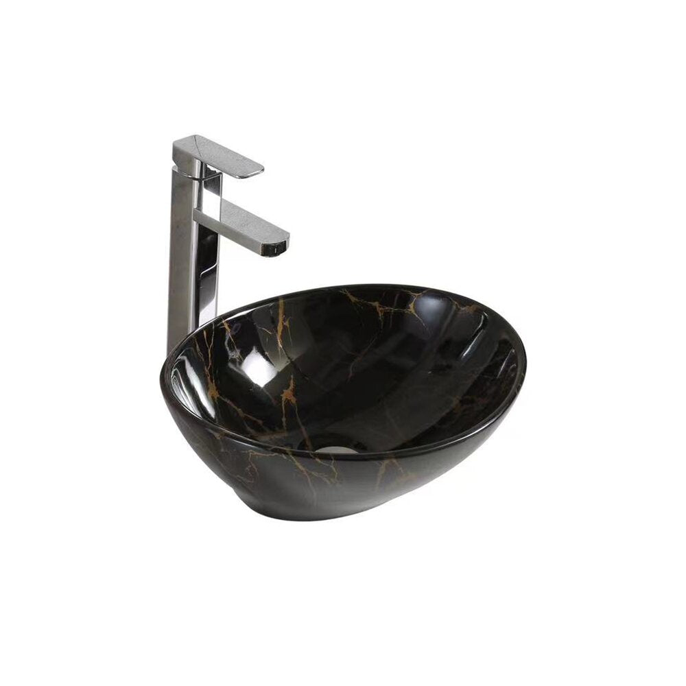 Black countertop sink Rune Edda 40.5 cm