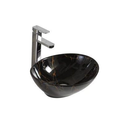 Black countertop sink Rune Edda 40.5 cm