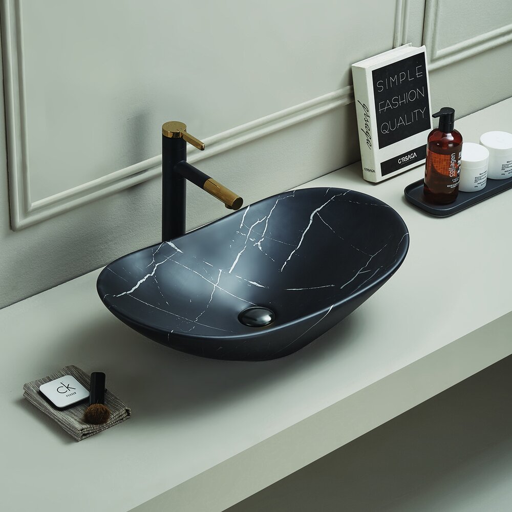 Countertop Sink Black Rune Sigyn 61.5 cm