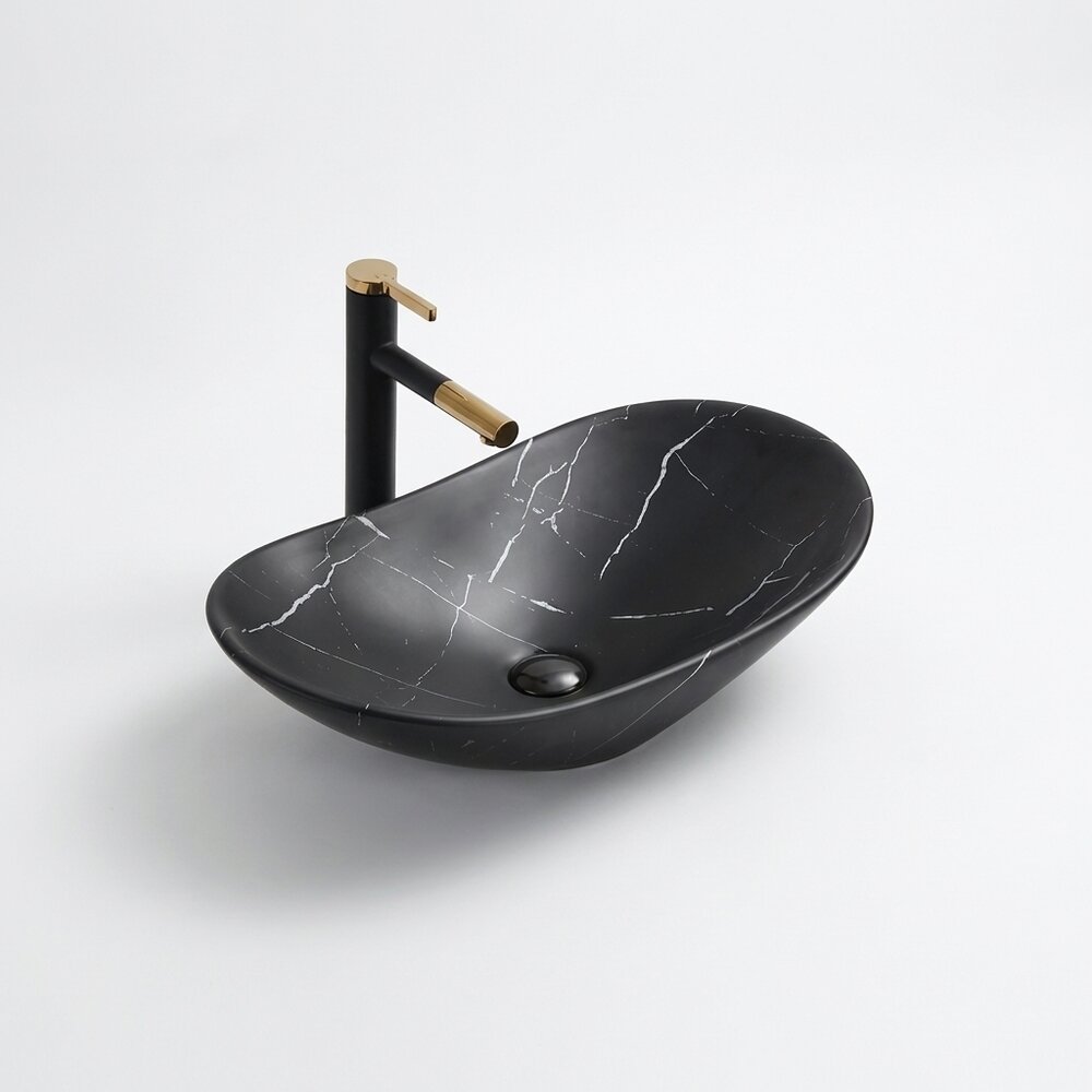 Countertop Sink Black Rune Sigyn 61.5 cm