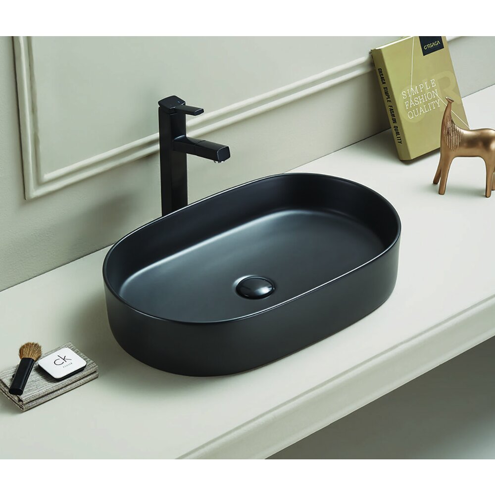 Countertop Sink Black Rune Vidar 60 cm
