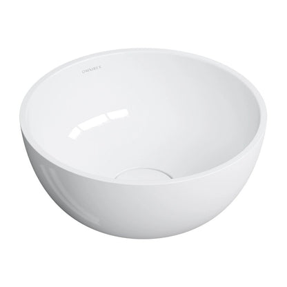 Мивка за плот Omnires Shell M+ с гланцово бяло покритие 35 cm