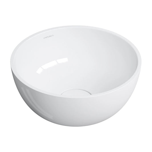 Мивка за плот Omnires Shell M+ с гланцово бяло покритие 35 cm