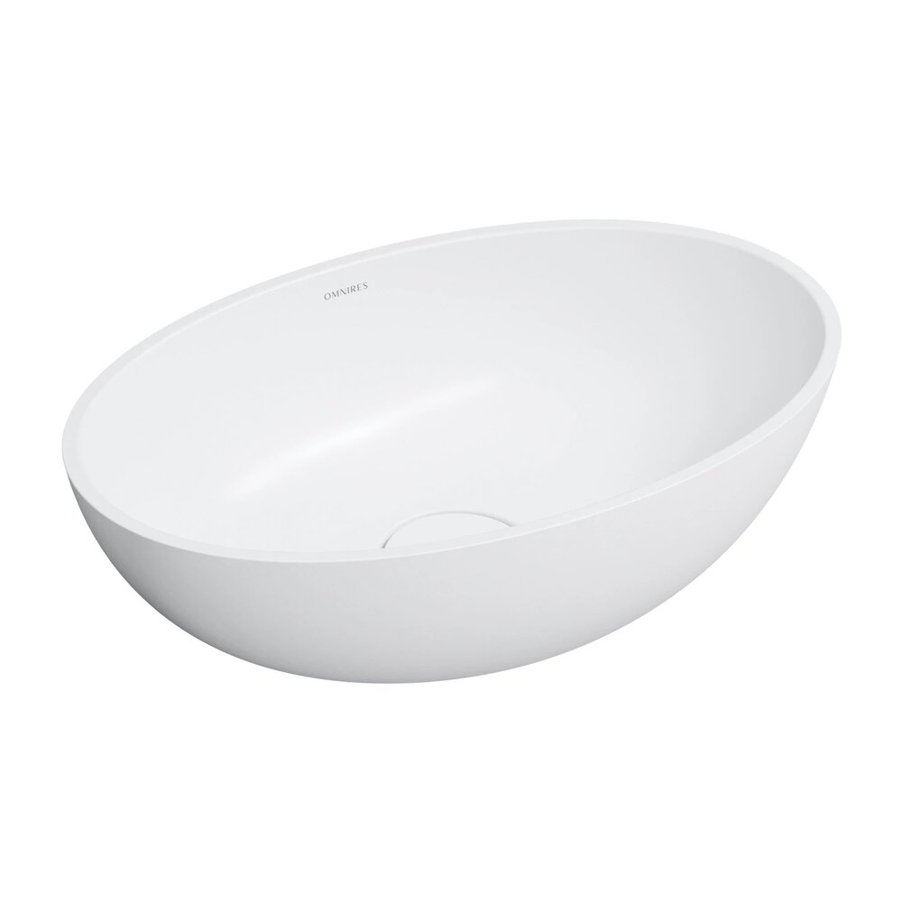 Мивка за плот Omnires Shell M+ матово бяло покритие 50 cm