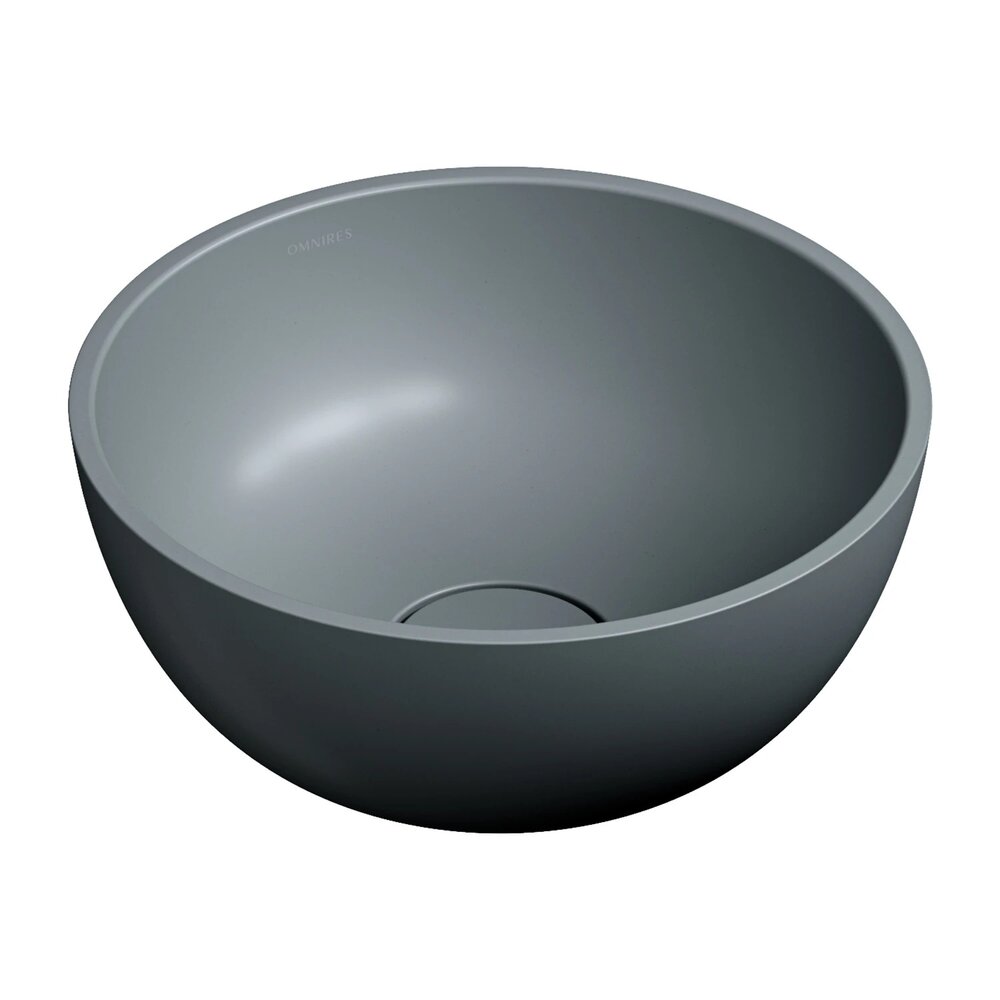 Мивка за плот Omnires Shell M+ матово сив цвят 35 cm