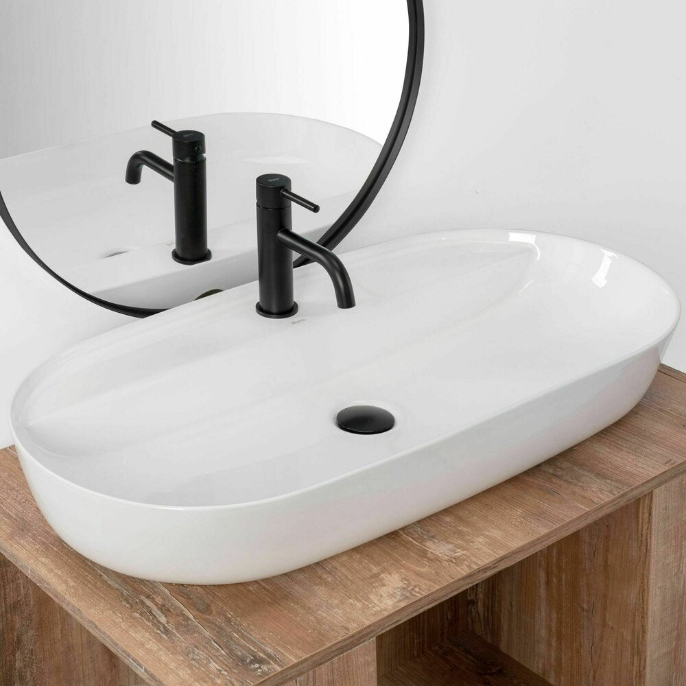 Rea Aura 81 cm White Countertop Sink