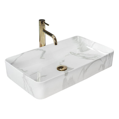Rea Denis 61 cm Glossy White Countertop Sink