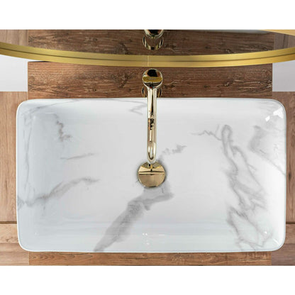 Rea Denis 61 cm Glossy White Countertop Sink